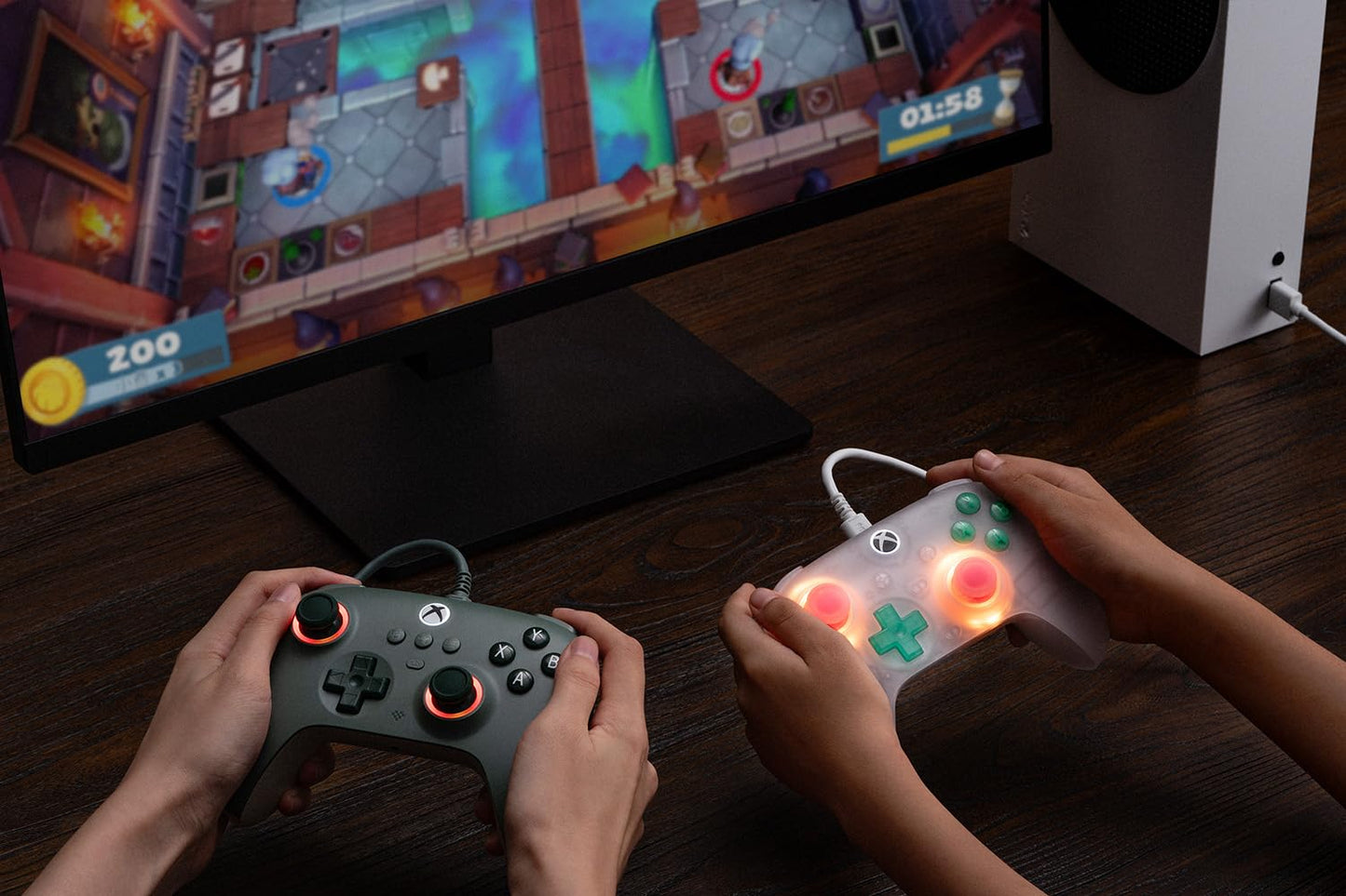Wired Gaming Controller with Hall Effect Joysticks, Triggers and RGB Lighting