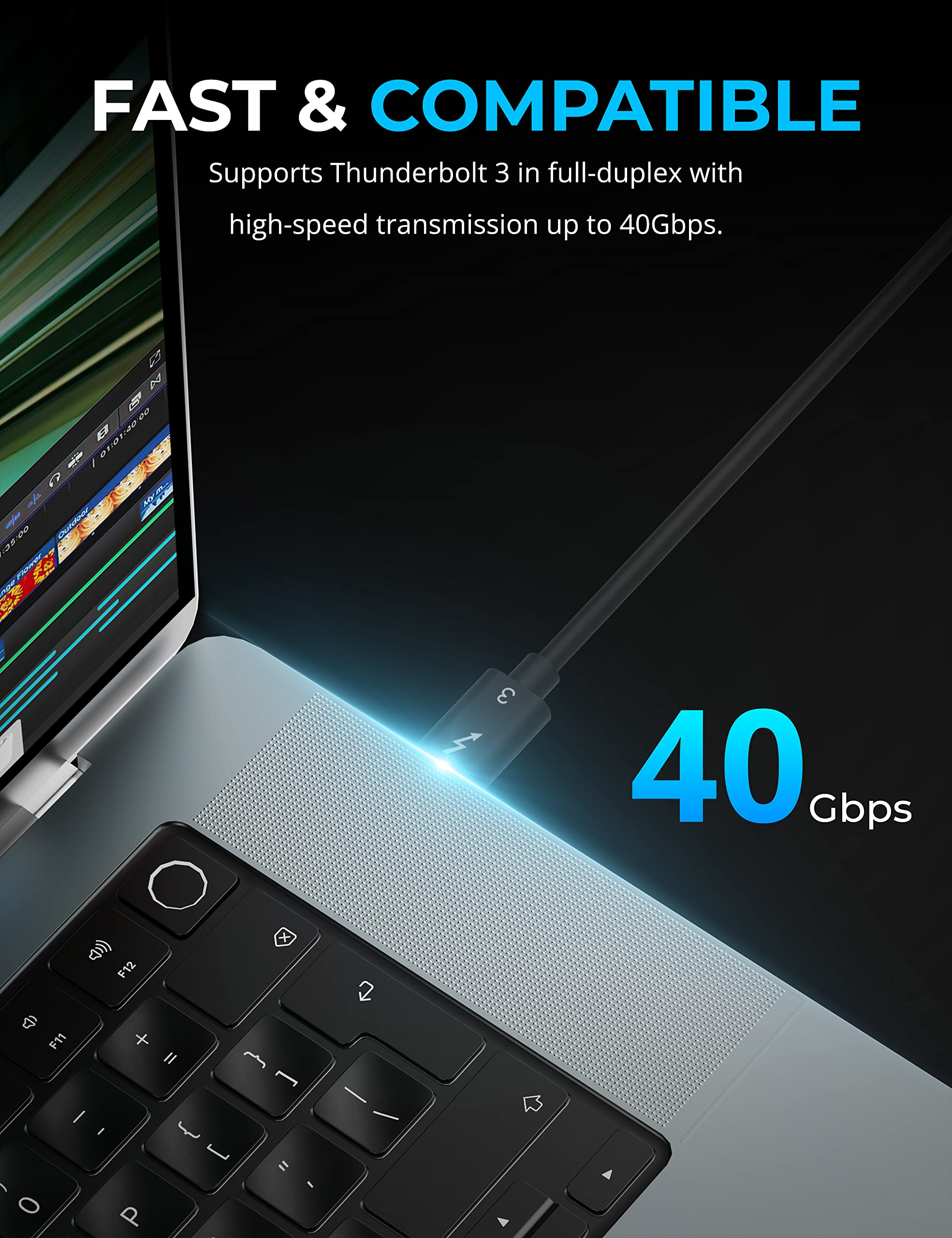 SABRENT Thunderbolt 3 / Thunderbolt 4 USB Type C Cable