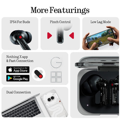 Wireless Earbuds with 45dB Hybrid Noise Cancelling and Hi-Res Audio
