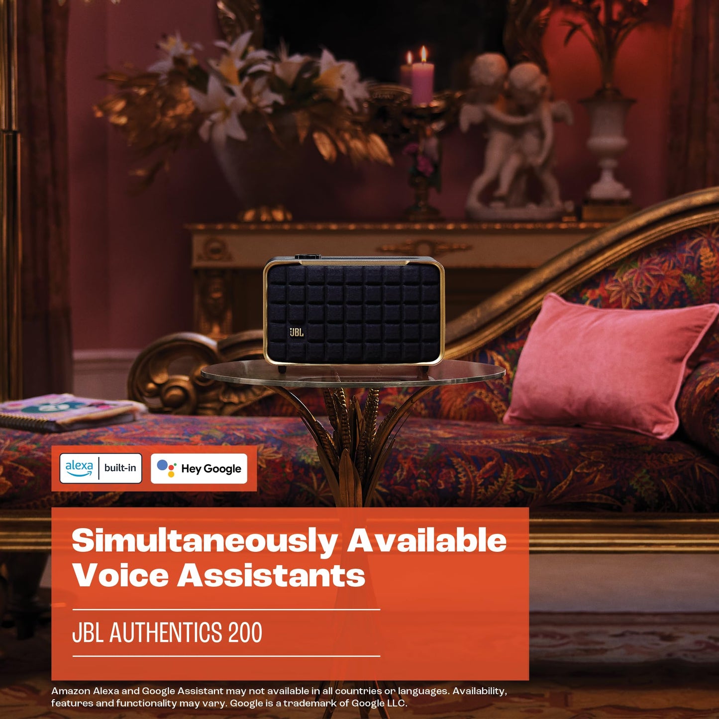 Wireless Bluetooth & Wi-Fi Smart Speaker with Built-In Voice Assistant and Battery