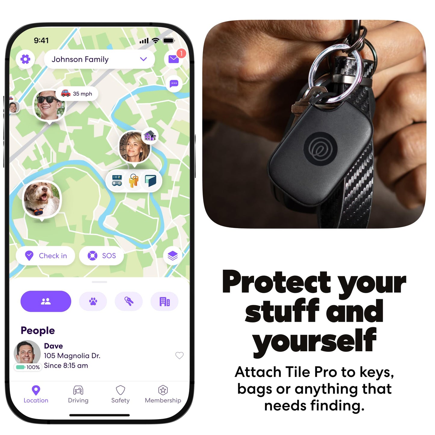 Bluetooth Tracker with Long Range Item Finder and Location Alerts for iOS & Android